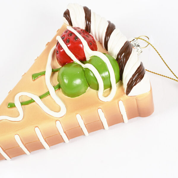 Decorazione natalizia a forma di torta con frutta 12,7cm