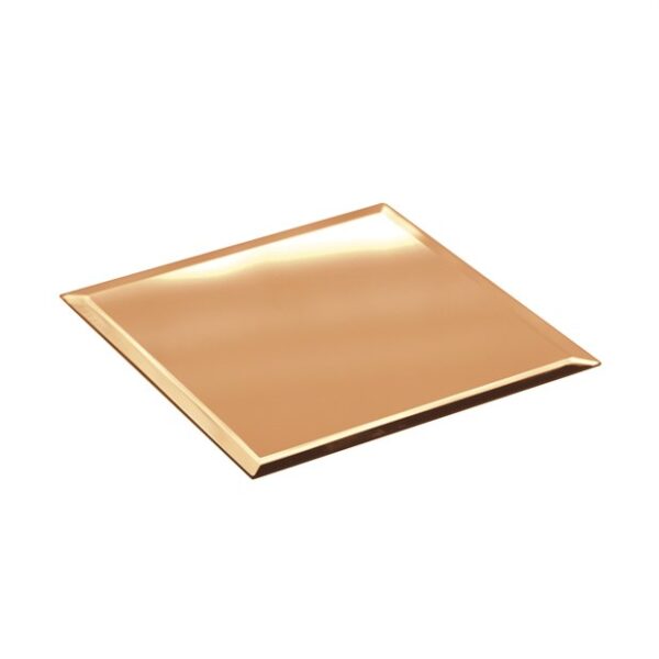 Specchio quadrato color oro d. 30 x 30 cm h. 40 mm