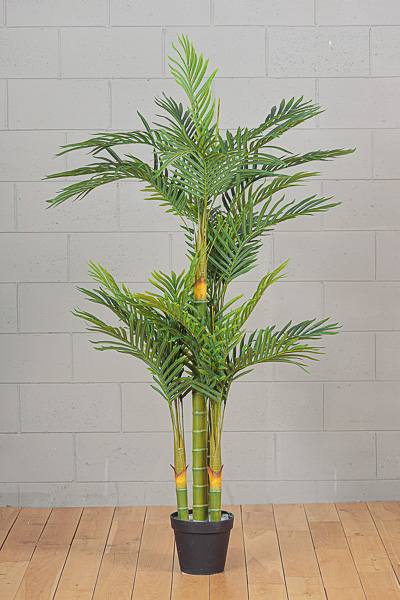 Pianta Artificiale Kenzia Foglie Palma in vaso h. 160cm