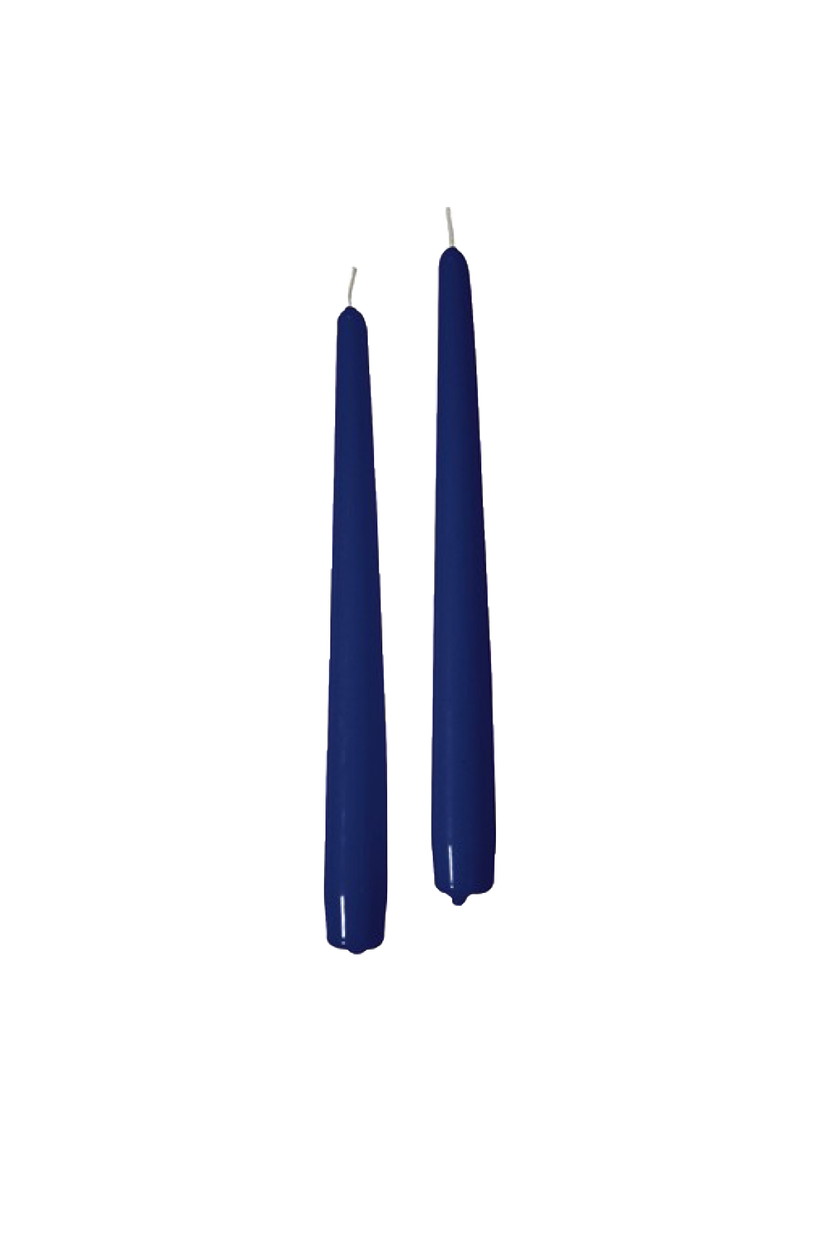 Set 10 Candele coniche Blu Navy (ottima cera Italiana - durata 7,5 ore) 2,2 x h. 25 cm