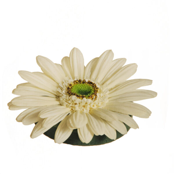 Fiore artificiale di Gerbera galleggiante bianca d. 12, 5 cm