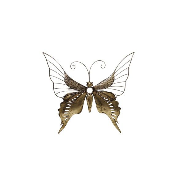 Farfalla decorativa da appendere in metallo oro d. 52 x h. 48 cm