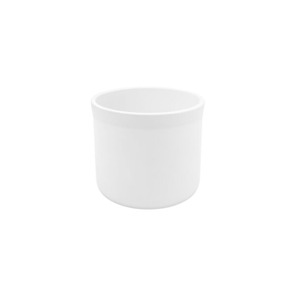Vaso in ceramica tondo bianco d. 22 x h. 19 cm (dim. int. d. 20 x h. 17,5 cm)