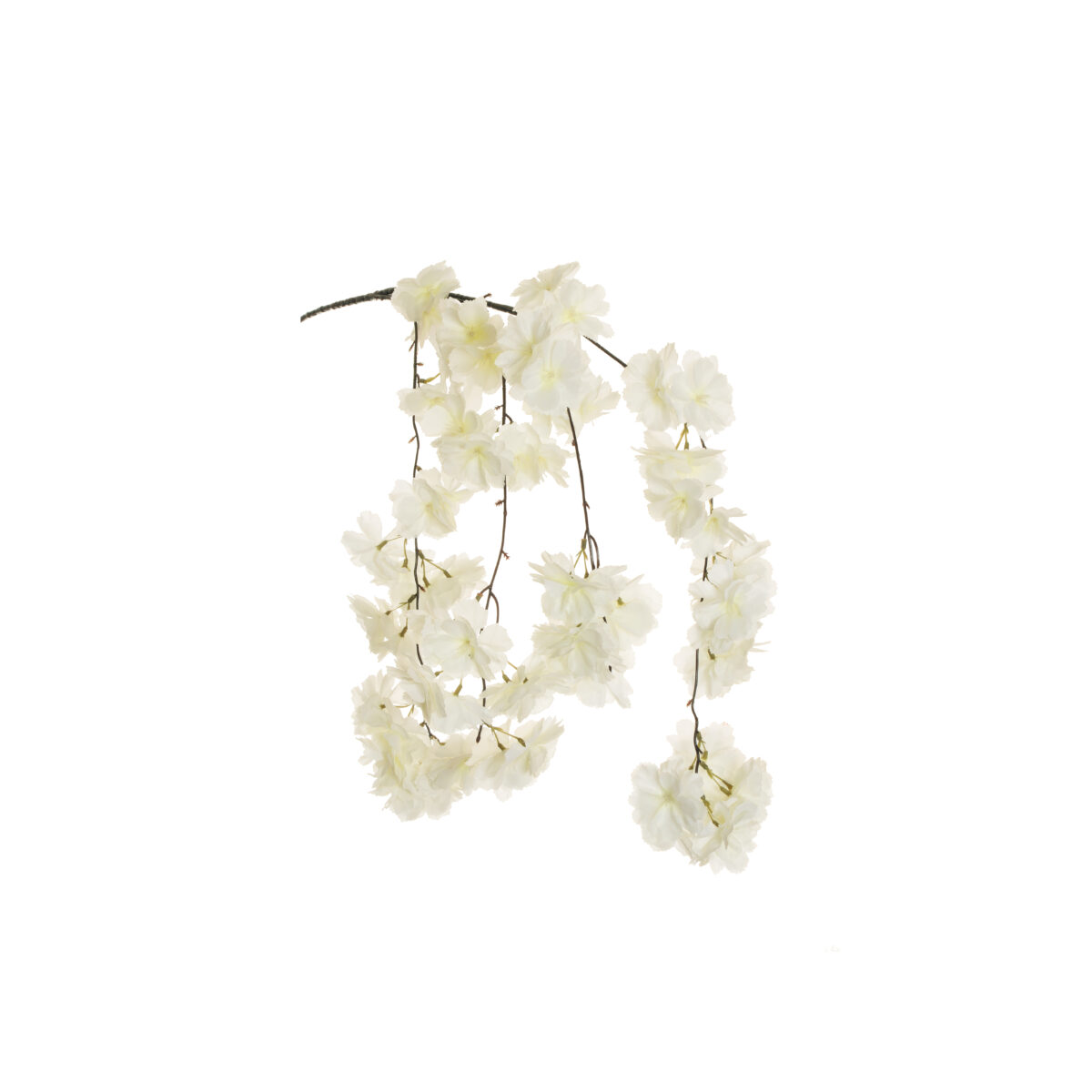 Ramo di Ciliegio pendente con fiori bianchi artificiale 130 cm