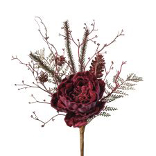 Ramo di Peonia artificiale burgundy 41 cm